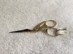 Embroidery Scissors - Gold Storks (image for) Embroidery Scissors - Gold Storks